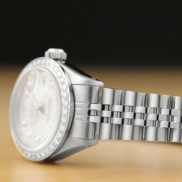 MINT!  ROLEX DATE JUST 18K WHITE GOLD! STUNNING! main image 6